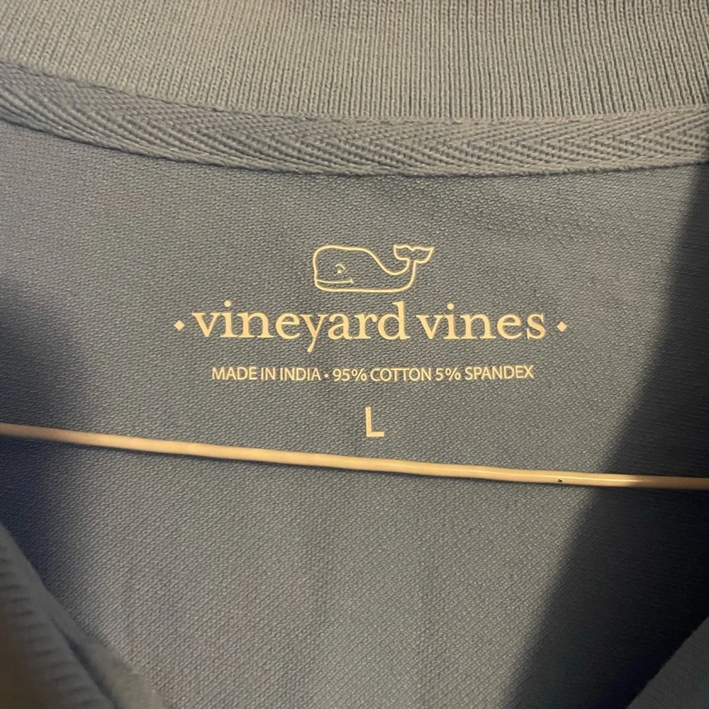 Vineyard Vines Men's Sky Blue Polo with Whale Logo Sz L - Picture 2 of 6